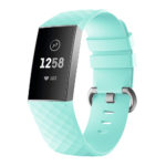 Fb.r32.11 Front Turquoise Silicone Rubber Replacement Watch Band Strap For Fitbit Charge 3