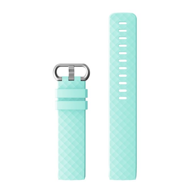 Fb.r32.11 Up Turquoise Silicone Rubber Replacement Watch Band Strap For Fitbit Charge 3