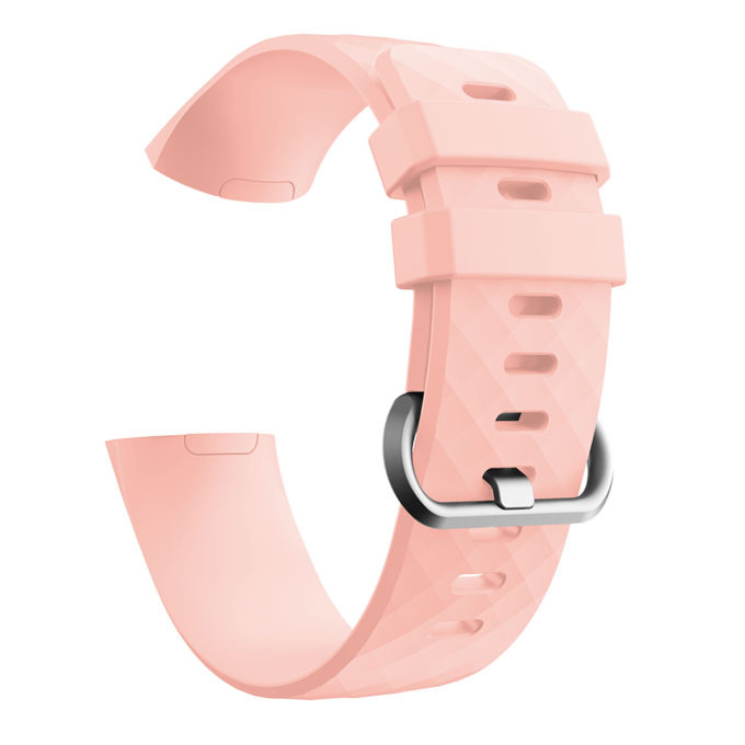 Fb.r32.13 Alt Pink Silicone Rubber Replacement Watch Band Strap For Fitbit Charge 3