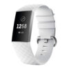 Fb.r32.22 Front White Silicone Rubber Replacement Watch Band Strap For Fitbit Charge 3