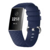 Fb.r32.5 Front Blue Silicone Rubber Replacement Watch Band Strap For Fitbit Charge 3