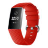 Fb.r32.6 Front Red Silicone Rubber Replacement Watch Band Strap For Fitbit Charge 3