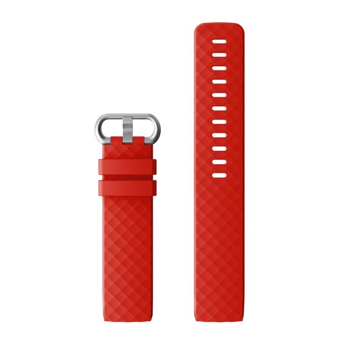 Fb.r32.6 Up Red Silicone Rubber Replacement Watch Band Strap For Fitbit Charge 3
