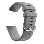 Fb.r32.7 Alt Grey Silicone Rubber Replacement Watch Band Strap For Fitbit Charge 3