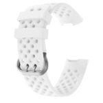 Fb.r33.22 Alt White Perforated Silicone Rubber Replacement Watch Band Strap For Fitbit Charge 3