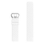Fb.r33.22 Up White Perforated Silicone Rubber Replacement Watch Band Strap For Fitbit Charge 3