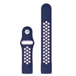 Fb.r34.5.13 Up Blue Pink Perforated Silicone Rubber Replacement Watch Band Strap For Fitbit Charge 3