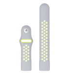 Fb.r34.7.11 Up Grey Lime Perforated Silicone Rubber Replacement Watch Band Strap For Fitbit Charge 3 V2