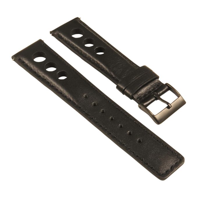 St26.1.1.mb Angle Black Rally Strap With Matte Black Buckle