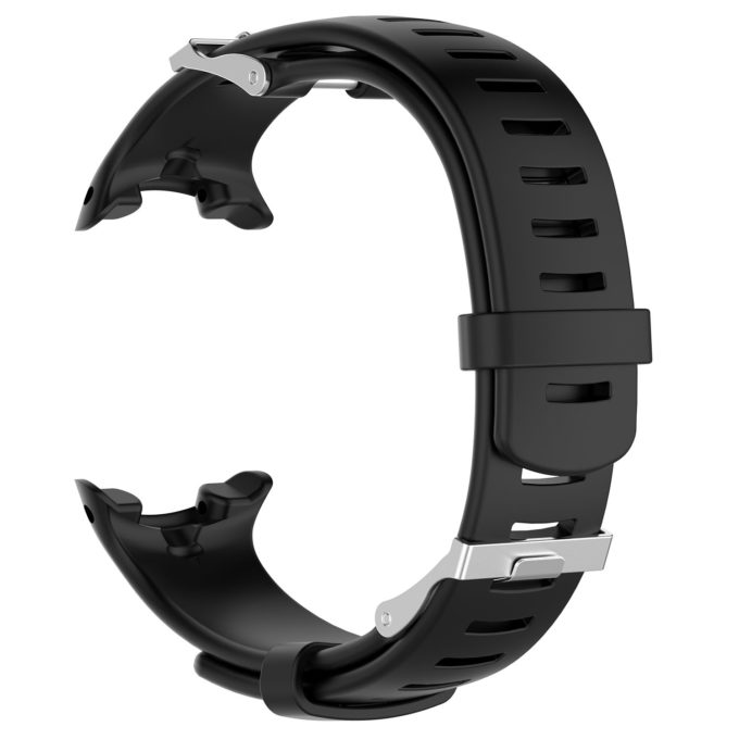 Su.r13.1 Back Black Silicone Rubber Replacement Watch Strap Band For Suunto D4i Novo