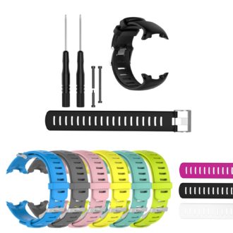 Su.r13.1 Gallery Black Silicone Rubber Replacement Watch Strap Band For Suunto D4i Novo