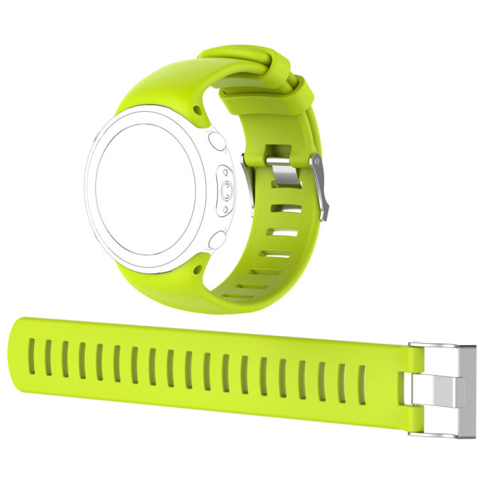 Su.r13.10a Alt Neon Yellow Silicone Rubber Replacement Watch Strap Band For Suunto D4i Novo