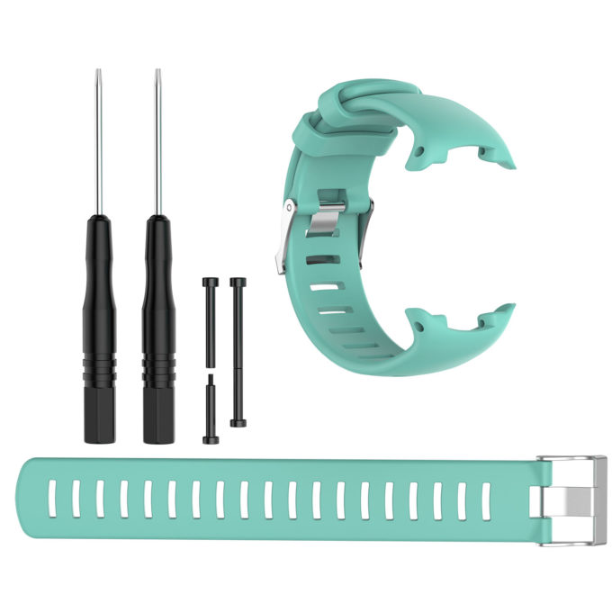 Su.r13.11 Main Turquoise Silicone Rubber Replacement Watch Strap Band For Suunto D4i Novo