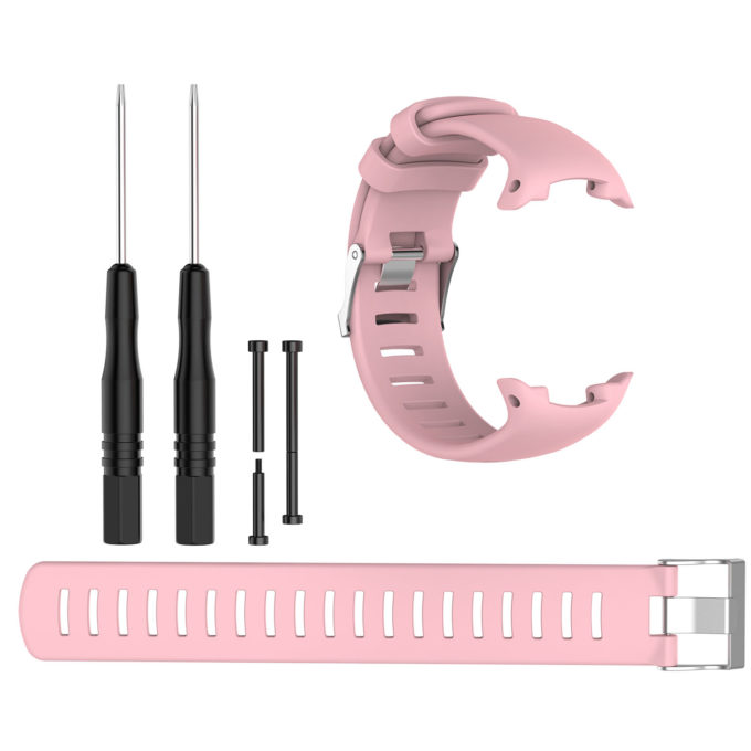 Su.r13.13 Main Pink Silicone Rubber Replacement Watch Strap Band For Suunto D4i Novo