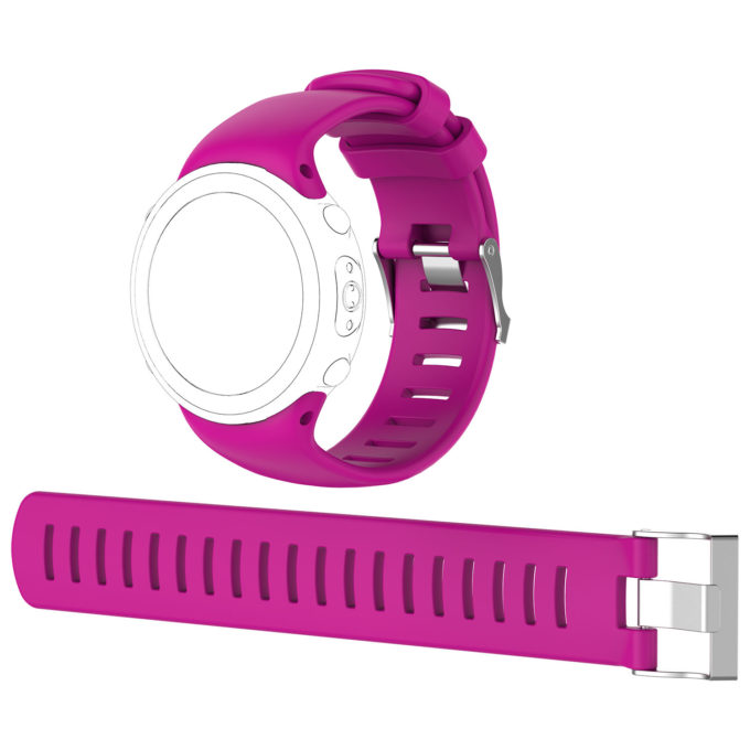 Su.r13.13a Alt Fuchsia Silicone Rubber Replacement Watch Strap Band For Suunto D4i Novo