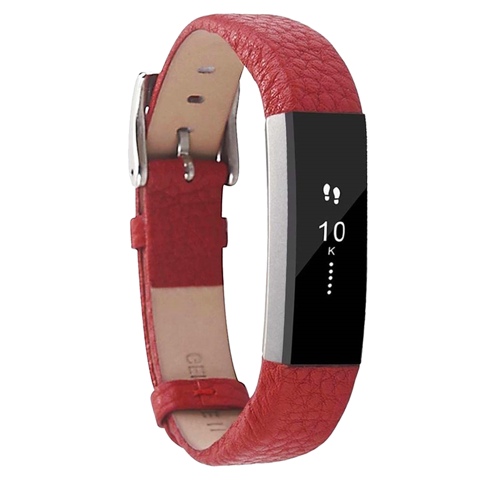 Fb.l3.6 Front Red Genuine Leather Replacement Watch Band Strap For Fitbit Alta & Alta HR
