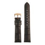 St20.1.rg Up Black Ladies Crocodile Leather Watch Band Strap