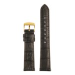 St20.1.yg Up Black Ladies Crocodile Leather Watch Band Strap