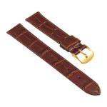 St20.2.yg Angle Brown Ladies Crocodile Leather Watch Band Strap