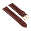 St21.2.2.rg Angle Brown (Rose Gold Buckle) Crocodile Embossed Leather Watch Band