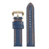 St23.5.12 Up Blue & Orange Heavy Duty Mens Leather Watch Band
