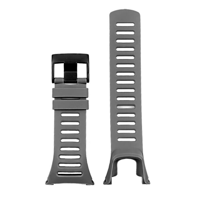 su.r4.7.mb Silcone Strap w Matte Black Buckle in Grey