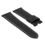 Ps3.1 Angle Black Salvage Leather Panerai Watch Band Strap For Deployant Clasp
