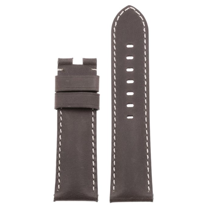 Ps3.2 Up Coffee Brown Salvage Leather Panerai Watch Band Strap For Deployant Clasp