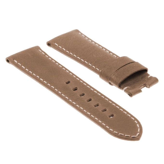 Ps3.3 Angle Classic Cigar Salvage Leather Panerai Watch Band Strap For Deployant Clasp