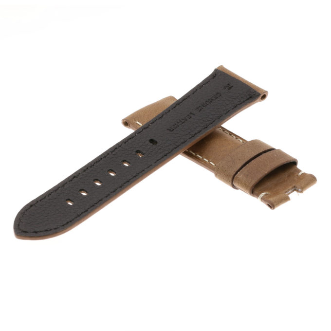 Ps3.3 Back Classic Cigar Salvage Leather Panerai Watch Band Strap For Deployant Clasp