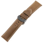 Ps3.3.mb Main Classic Cigar Salvage Leather Panerai Watch Band Strap With Black Deployant Clasp
