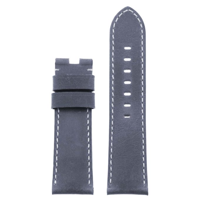 Ps3.5 Up Oyster Blue Salvage Leather Panerai Watch Band Strap For Deployant Clasp