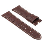 Ps4.2 Angle Brown Croc Leather Panerai Watch Band Strap For Deployant Clasp