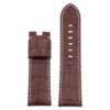Ps4.2 Up Brown Croc Leather Panerai Watch Band Strap For Deployant Clasp