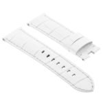 Ps4.22 Angle White Croc Leather Panerai Watch Band Strap For Deployant Clasp