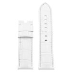 Ps4.22 Up White Croc Leather Panerai Watch Band Strap For Deployant Clasp