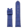 Ps4.5 Up Blue Croc Leather Panerai Watch Band Strap For Deployant Clasp