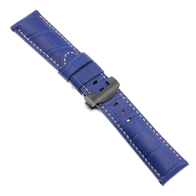 Croc Leather Strap for Deployant Clasp By DASSARI StrapsCo