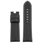 Ps5.1 Up Black Smooth Leather Panerai Watch Band Strap For Deployant Clasp