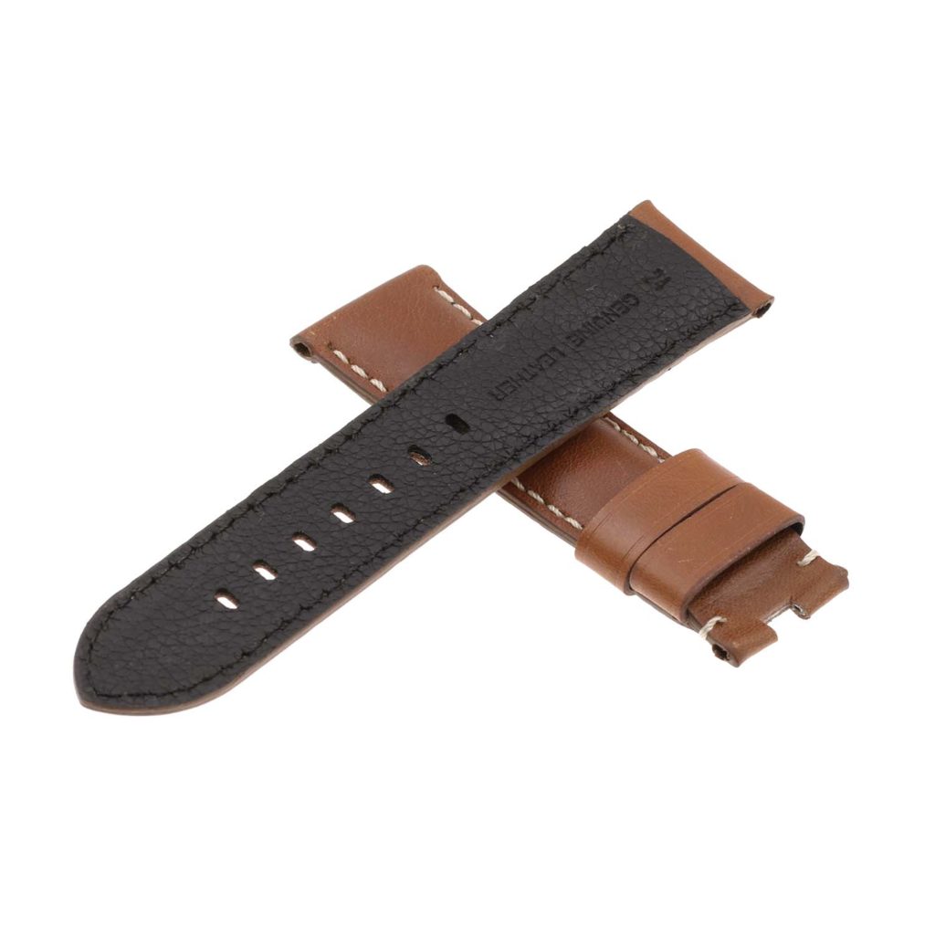 DASSARI Smooth Leather Strap for Deployant Clasp StrapsCo