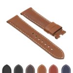 Ps5.3 Gallery Tan Smooth Leather Panerai Watch Band Strap For Deployant Clasp