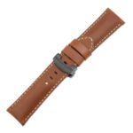 Ps5.3.mb Main Tan Smooth Leather Panerai Watch Band Strap With Black Deployant Clasp