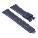 Ps5.5 Angle Navy Blue Smooth Leather Panerai Watch Band Strap For Deployant Clasp