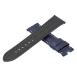 Ps5.5 Back Navy Blue Smooth Leather Panerai Watch Band Strap For Deployant Clasp