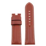 Ps5.8 Up Rust Smooth Leather Panerai Watch Band Strap For Deployant Clasp