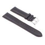 St18.1.1 Angle Black Padded Smooth Leather Watch Band Strap