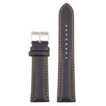 St18.1.10 Up Black & Yellow Padded Smooth Leather Watch Band Strap