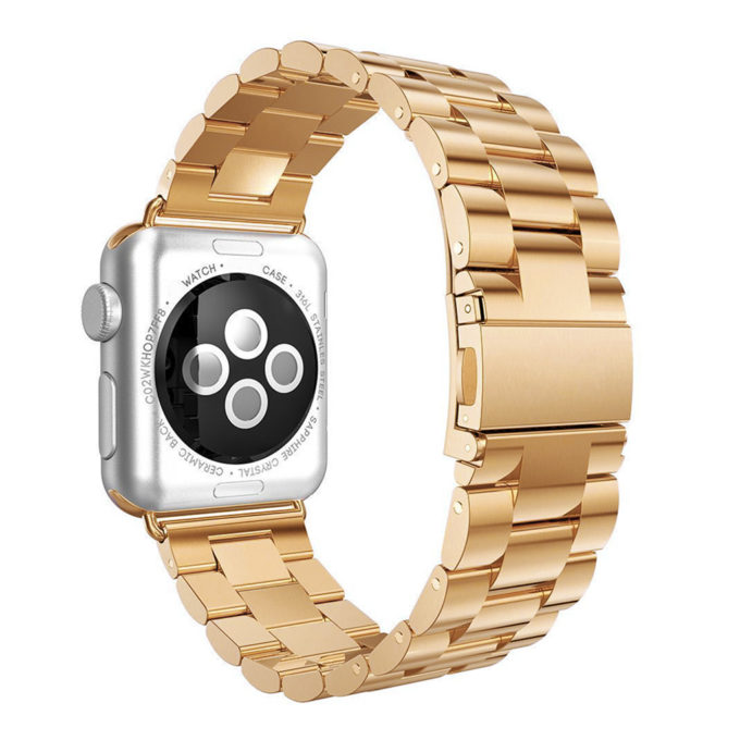 A.m1.yg Apple Watch Stainless Steel Strap In Yellow Gold
