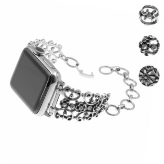 A.m12.b Gallery Design B StrapsCo Alloy Metal Watch Band Strap Jewelry Jewelery Bracelet For Apple Watch Series 1234 38mm 40mm 42mm 44mm