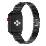 A.m13.mb Back Black StrapsCo Alloy Metal Link Watch Bracelet Band Strap With Rhinestones For Apple Watch Series 1234 38mm 40mm 42mm 44mm